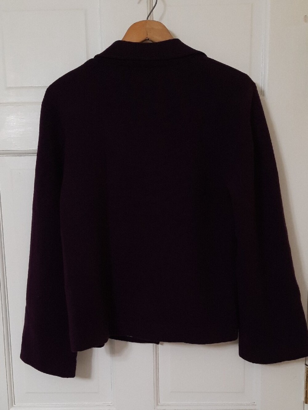 Talbots Petites Double-Breasted Peacoat in Deep Plum - Picture 10 of 12